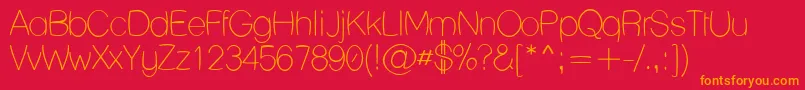 LaneHumouresque Font – Orange Fonts on Red Background