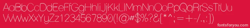 LaneHumouresque Font – Pink Fonts on Red Background