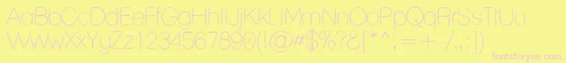 LaneHumouresque-Schriftart – Rosa Schriften auf gelbem Hintergrund