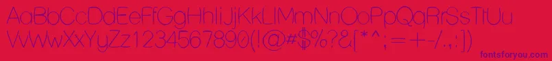 LaneHumouresque-Schriftart – Violette Schriften auf rotem Hintergrund
