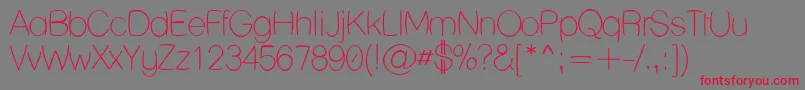 LaneHumouresque Font – Red Fonts on Gray Background