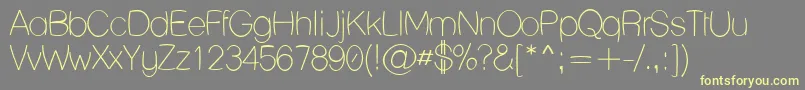 LaneHumouresque Font – Yellow Fonts on Gray Background