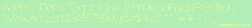 LaneHumouresque Font – Yellow Fonts on Green Background