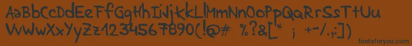 LenkaStabilo Font – Black Fonts on Brown Background