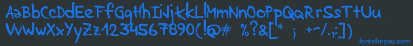 LenkaStabilo Font – Blue Fonts on Black Background