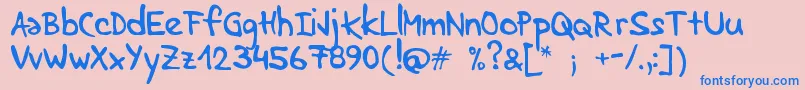 LenkaStabilo Font – Blue Fonts on Pink Background