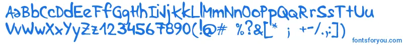 LenkaStabilo Font – Blue Fonts on White Background