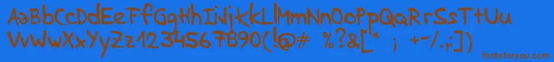 LenkaStabilo Font – Brown Fonts on Blue Background