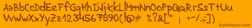 LenkaStabilo Font – Brown Fonts on Orange Background