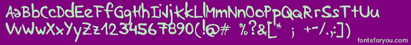 LenkaStabilo Font – Green Fonts on Purple Background