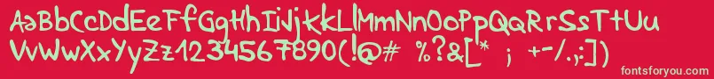 LenkaStabilo Font – Green Fonts on Red Background