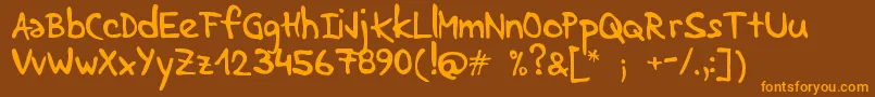 LenkaStabilo Font – Orange Fonts on Brown Background