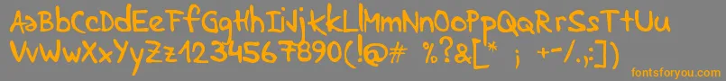 LenkaStabilo Font – Orange Fonts on Gray Background