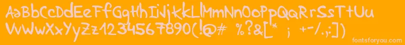 LenkaStabilo Font – Pink Fonts on Orange Background