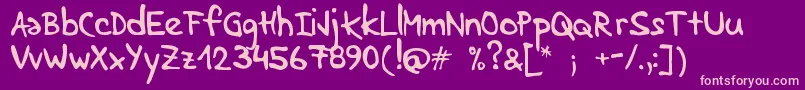 LenkaStabilo Font – Pink Fonts on Purple Background