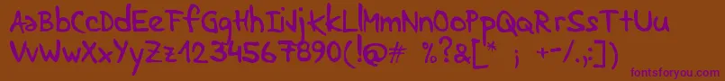 LenkaStabilo Font – Purple Fonts on Brown Background