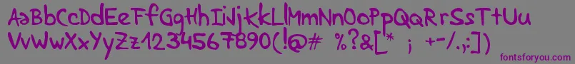 LenkaStabilo Font – Purple Fonts on Gray Background