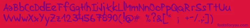 LenkaStabilo Font – Purple Fonts on Red Background