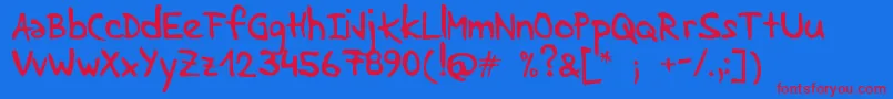 Шрифт LenkaStabilo – красные шрифты на синем фоне