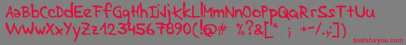 LenkaStabilo Font – Red Fonts on Gray Background