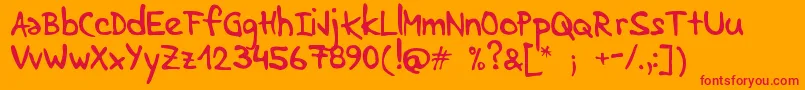 fuente LenkaStabilo – Fuentes Rojas Sobre Fondo Naranja