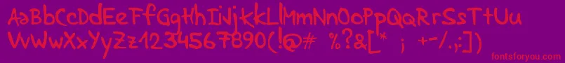 LenkaStabilo Font – Red Fonts on Purple Background