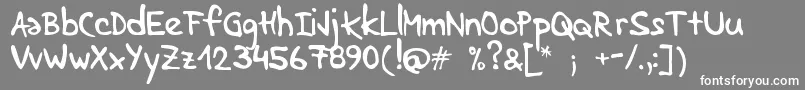 LenkaStabilo Font – White Fonts on Gray Background