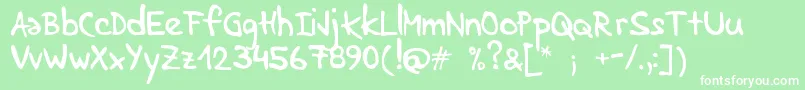 LenkaStabilo Font – White Fonts on Green Background