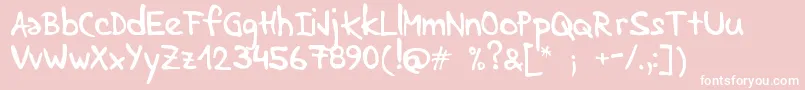 LenkaStabilo Font – White Fonts on Pink Background