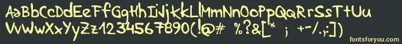 LenkaStabilo Font – Yellow Fonts on Black Background