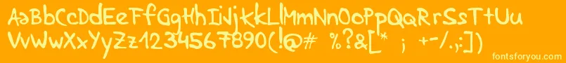 LenkaStabilo Font – Yellow Fonts on Orange Background