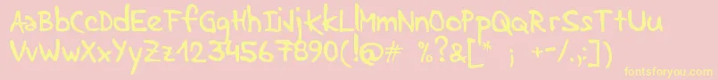 LenkaStabilo Font – Yellow Fonts on Pink Background