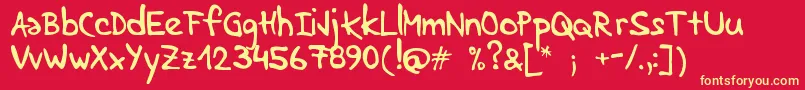 LenkaStabilo Font – Yellow Fonts on Red Background