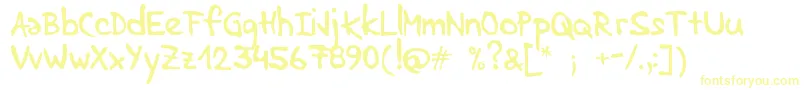 LenkaStabilo Font – Yellow Fonts on White Background