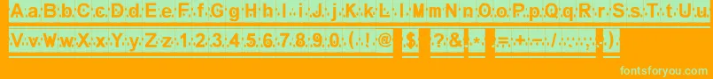 Шрифт Melonslices – зелёные шрифты на оранжевом фоне