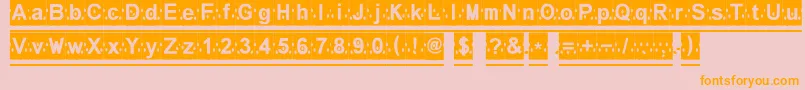 Melonslices Font – Orange Fonts on Pink Background