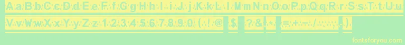Melonslices Font – Yellow Fonts on Green Background