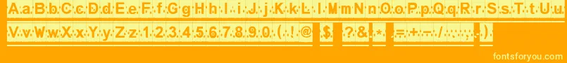 Melonslices Font – Yellow Fonts on Orange Background