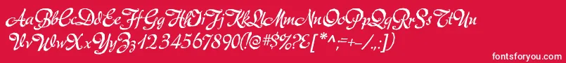 MecheriaRegular Font – White Fonts on Red Background