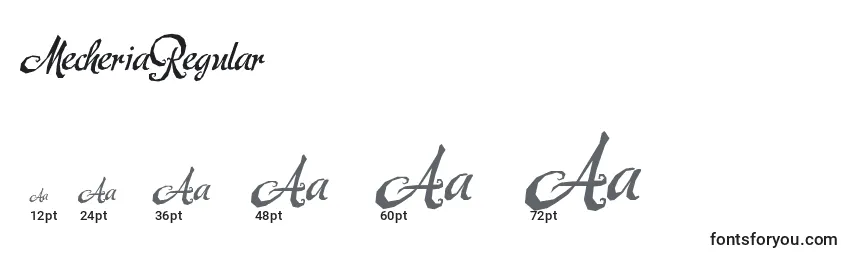 MecheriaRegular Font Sizes