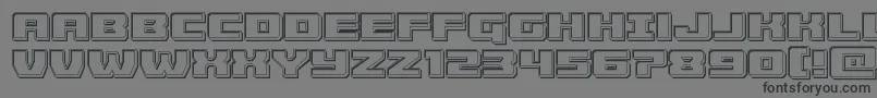フォントCruiserfortressengrave – 黒い文字の灰色の背景