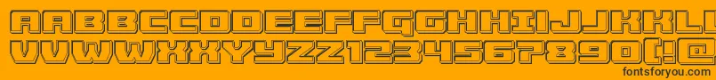Шрифт Cruiserfortressengrave – чёрные шрифты на оранжевом фоне