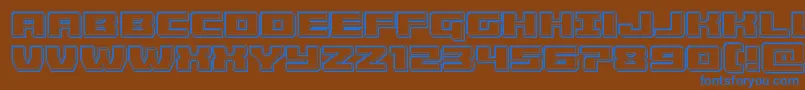 Cruiserfortressengrave-fontti – siniset fontit ruskealla taustalla