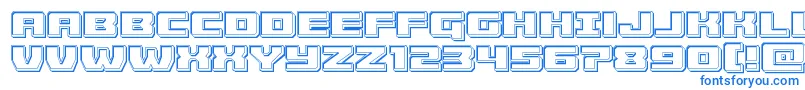Шрифт Cruiserfortressengrave – синие шрифты