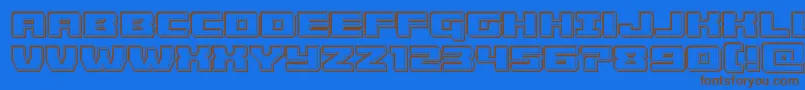 Cruiserfortressengrave Font – Brown Fonts on Blue Background
