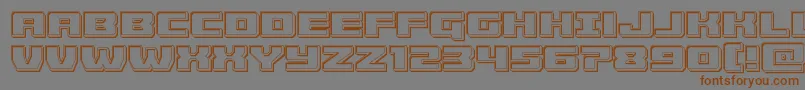 Шрифт Cruiserfortressengrave – коричневые шрифты на сером фоне