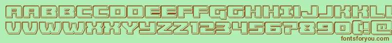 Шрифт Cruiserfortressengrave – коричневые шрифты на зелёном фоне