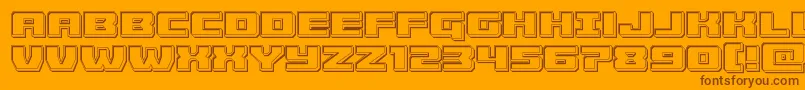 Cruiserfortressengrave-fontti – ruskeat fontit oranssilla taustalla