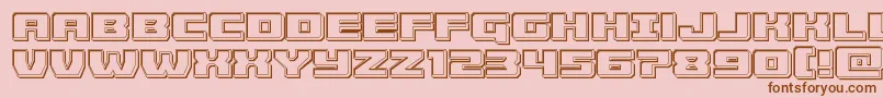 Cruiserfortressengrave-fontti – ruskeat fontit vaaleanpunaisella taustalla