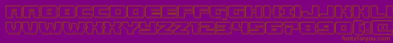 フォントCruiserfortressengrave – 紫色の背景に茶色のフォント